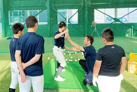 野球教室の様子1